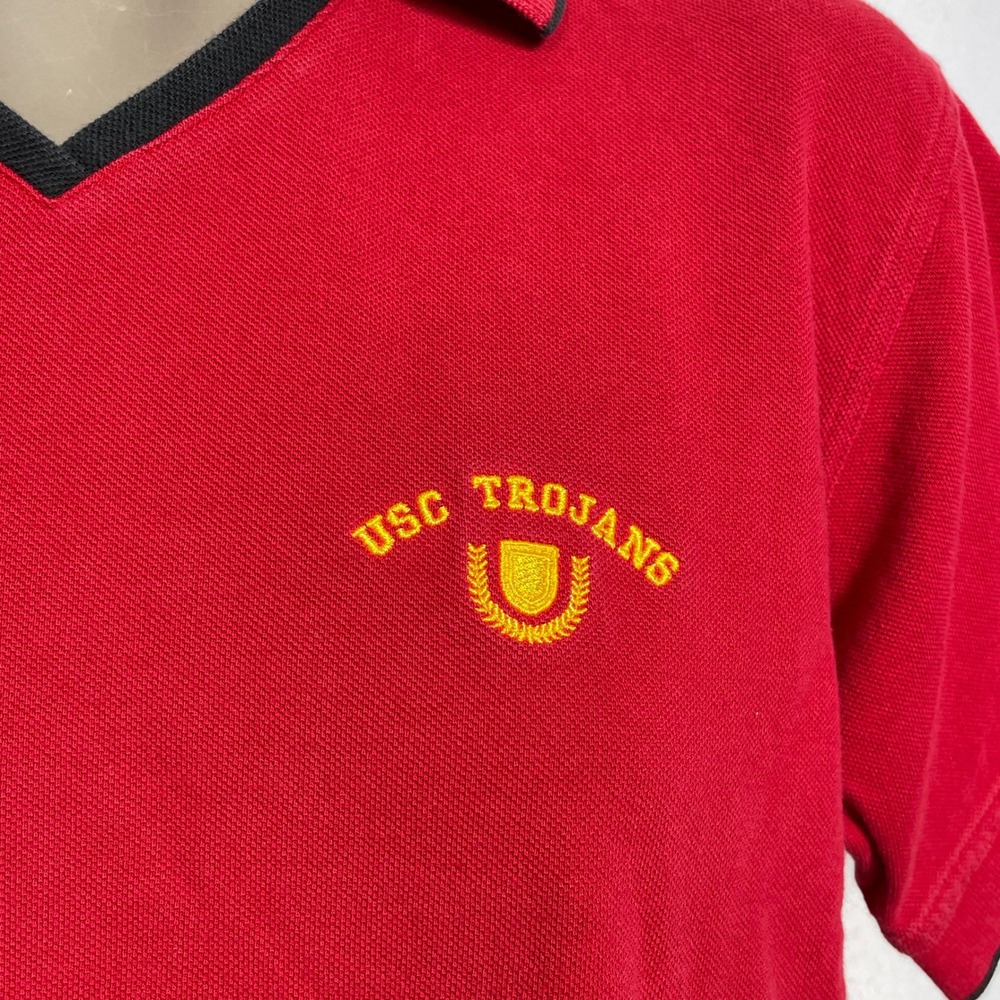 USC Trojans NCAA College Cutter & Buck Red Black Polo Shirt Women's MEDIUM - Picture 2 of 9